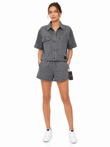 Nouvel Arrivage Ensemble Short en Jean Femme Tendance Tenue d'Été avec Coutures Premium Coupe Confortable Usage Quotidien - Product Image 1