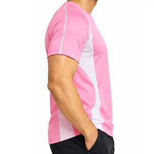 Wholesale Mens Polyester Spandex Workout T Shirt Custom Fitness Activewear Short Sleeve <b>Sports</b> <b>Apparel</b> Manufacturer For Team Use - Product Image 2