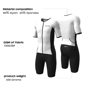 Combinaison de cyclisme et de triathlon respirante, écologique, antibactérienne, coupe-vent, 100% polyester, vêtements d'équipe, logo personnalisé - Product Image 3