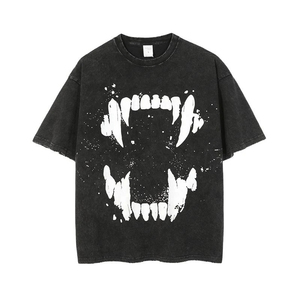 Camisetas Personalizadas con Lavado Ácido, Camisetas Vintage Desgastadas, Camisetas de Marca Propia, Camisetas de Alta Calidad - Product Image 1