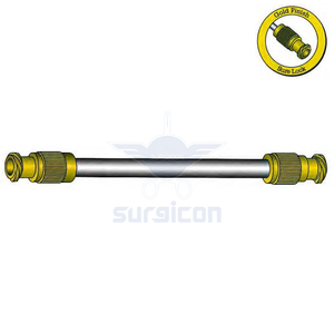 Plastic Surgery Instruments Transfer Adaptor Sure <b>Lock</b> 4.5 cm / 1-3/4" Length 4 mm Diameter Gold Finish Stainless Steel Surgical - Product Image 1