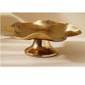 Ensemble de 2 bols décoratifs en aluminium doré pour fruits secs, design élégant, pour table, au prix le plus bas - Product Image 2