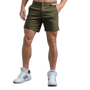 Pantalones cortos informales de verano para hombre 2024 Slim Fit Sexy Color sólido puro algodón impermeable Cargo Shorts hombre liso teñido - Product Image 1