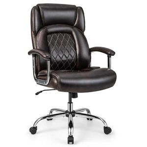 1PC <b>Adjustable</b> Height Big and Tall Office Chair with Metal Base for <b>Computer</b> <b>Desk</b> Use - Product Image 5