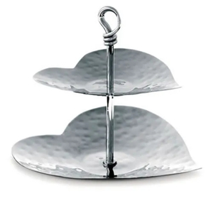 Elegante Soporte para Pastel de 3 Niveles de Aluminio Plateado Pulido con Asa, Perfecto para Decoraciones de Bodas, Exhibición de Postres Estilo Hotel de Lujo - Product Image 5