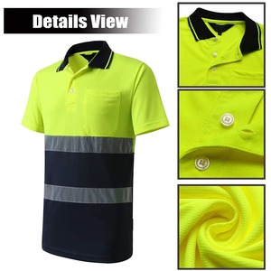 เสื้อโปโลสะท้อนแสงเพื่อความปลอดภัยแบบขายส่ง OEM ออกแบบเอง ผลิตจากโพลีเอสเตอร์ เสื้อผ้าทำงานแบบยุทธวิธี ผ่านการรับรองมาตรฐาน CE จากผู้ผลิต - Product Image 5