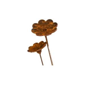Piquet de jardin décoratif extérieur style simple, motif fleur violette patinée - Product Image 2