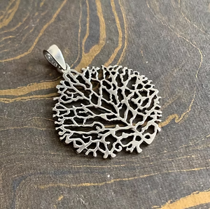 JAIPUR SILVER Handcrafted <b>Branch</b> Textured 925 Sterling Silver Designer Pendant-Elegant Everyday Wear Jewelry - Product Image 4