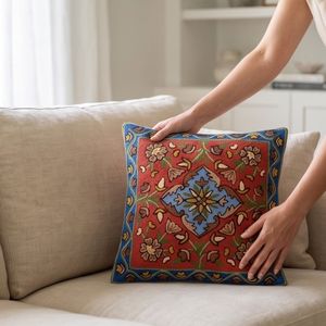 Housse de coussin carrée beige uni en coton et lin, fermeture enveloppe, style simple, respirante, décoration intérieure - Product Image 3