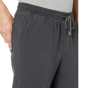 Pantalon de survêtement en coton pour homme, taille élastique, cordon de serrage, poches latérales, décontracté, poids moyen, pour l'automne - Product Image 4