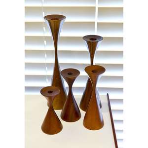 Portavelas de Madera para Decoración de Dormitorio y Sala de Estar, Elegantes Portavelas de Madera, Faroles, Frascos para Velas - Product Image 2