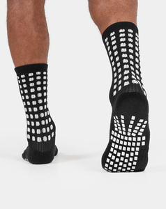 2026 Customized Men's <b>Black</b> Ankle <b>Socks</b> With White Geometric Pattern Anti-Slip Knitted Sports <b>Socks</b> Summer Standard Thickness - Product Image 3