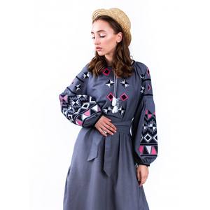 Vestidos ucranianos de encaje con cuello redondo y estilo dulce, nuevo diseño, vestido bohemio para mujer, de algodón y lino, al mejor color y al mejor precio. - Product Image 5