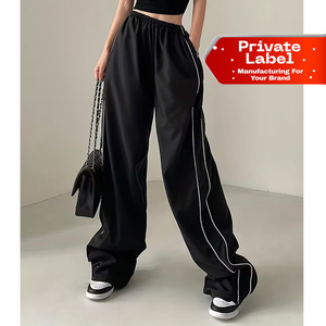European & American Style Summer Digital Printing Mid Waist Loose Drawstring Tied Foot Casual <b>Pants</b> - Product Image 1
