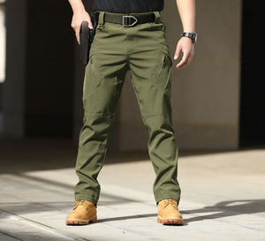 Pantalones Tácticos Multibolsillos para Hombre, de Lona Cordura, Impermeables, para Senderismo, Pesca y Camping, Cintura Media - Product Image 4