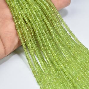 ลูกปัดเพอริดอทสีเขียวธรรมชาติทรงรอนเดลเหลี่ยมเพชรพลอย ขนาด 3.5 มม. ลูกปัดเพอริดอททำมือสำหรับทำเครื่องประดับ ขายส่งจำนวนมาก - Product Image 6