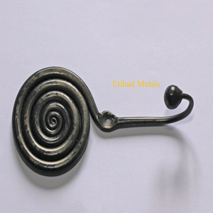 Wrought iron Spiral <b>hook</b> Forged <b>Towel</b> <b>hook</b> Robe <b>hooks</b> Bathroom <b>hooks</b>. Metal <b>hooks</b>. Metal hanger. Wall hanger Rustic iron rob - Product Image 2