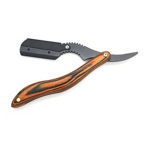 Wood Handle Straight Razor Stainless Steel <b>Blade</b> Single <b>Blade</b> For Face Shaving Smooth & Comfortable Professional - Product Image 4