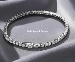 Bracelet en argent sterling 925 avec diamant moissanite, cadeau pour un anniversaire - Product Image 1