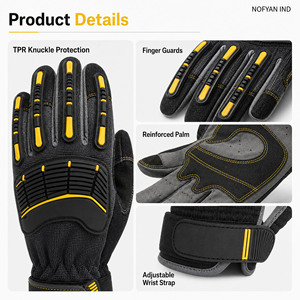 Gants de travail robustes Nofyan Ind 2026 OEM/ODM avec logo personnalisé, gants de sécurité pour mécaniciens, antidérapants, gants de travail industriels - Product Image 6