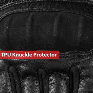 Gants de moto Samroz Sports en cuir véritable de haute qualité, respirants, écologiques, compatibles écran tactile, antidérapants, doublure en nylon, quatre saisons - Product Image 4