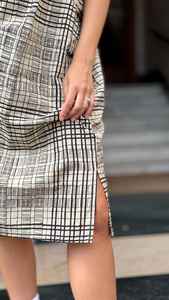 Robe kaftan en coton à imprimé géométrique style bohème chic, légère, pour la plage, pour femmes - Product Image 6