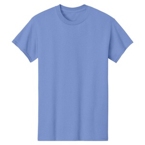 Camiseta de Cuello Alto Holgada para Hombre, Estilo Urbano, 100% Algodón Ecológico, Color Violeta Personalizado 2025 - Product Image 2