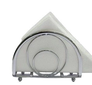 Silver Metal Napkin Storage Holder With Premium Quality <b>Wedding</b> Tableware Decor Napkin Holder At Cheap Price Napkin Holder - Product Image 1