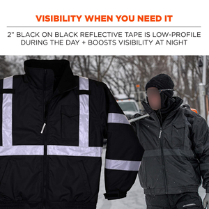 Chaqueta de Seguridad Laboral con Bandas Reflectantes de Alta Visibilidad, Tela Resistente a la Abrasión, Equipo de Seguridad para Mantenimiento Industrial y Construcción - Product Image 3