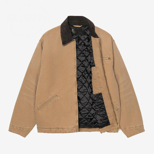 Unisex Bomber <b>Jackets</b> Custom Outdoor Winter <b>Zip</b>-<b>Up</b> Vintage Canvas Detroit Front for Wholesale Price - Product Image 3