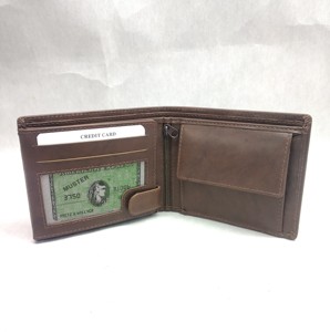 <b>Leather</b> Bifold <b>Wallet</b> Large Capacity Credit <b>Card</b> Holder RFID Safe Fashion Vintage Bulk Production Chairman Lining Coin Purse <b>Men</b> - Product Image 2