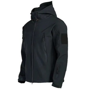 Chaqueta de Ciclismo Softshell Personalizada OEM para Hombre, Cortavientos, con Cremallera, Resistente al Agua, Logotipo Reflectante en la Parte Delantera, Cuello con Capucha, para Deportes de Invierno - Product Image 1