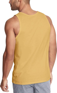 <b>Mens</b> Vintage Style Tank Top Sleeveless Cotton Gym Vest Soft Washed Casual Fitness <b>Singlet</b> Outdoor Training Wear Custom OEM - Product Image 5