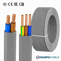 Câble plat à double âme BVVB 3x2,5 mm² 450/750V, câblage en cuivre massif gainé, 100 m