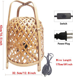 โคมไฟหวายสาน DOAN KET หรูหรา เป็นมิตรกับสิ่งแวดล้อม เส้นผ่านศูนย์กลาง 300 มม. หนา 10 มม. - Product Image 4