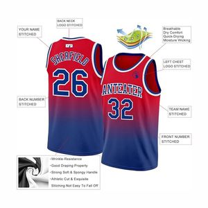 Custom Printed Sublimation Basketball Jersey Breathable Sports Shirt Team Uniform OEM ODM Factory Wholesale Supplier - Product Image 2