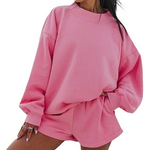 Sweat-shirts pour femmes 100% coton, confortables, hiver/automne, OEM, col roulé, manches longues, motif uni, écologiques, streetwear décontracté - Product Image 2