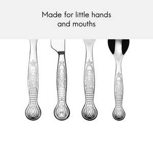Mermaid-Themed <b>Stainless</b> <b>Steel</b> <b>Cookware</b> <b>Set</b> 4 PCS Kids Cutlery for Younger Children - Product Image 4