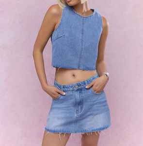 Top en jean pour femme, tendance, audacieux, élégant, chic, magnifique, confortable, durable, stylé, unique, à porter au quotidien - Product Image 4