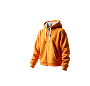 Sudadera con capucha naranja de gran tamaño para hombre 350 GSM pesado de alta calidad transpirable polar cómodo ropa de invierno sudadera suave barata - Product Image 1
