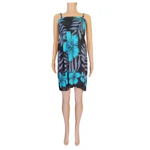New Fashion Design Frauen Kurzes Kleid Rayon Blumen druck Spaghetti träger Casual Beach Sommerkleider