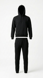 Men Printed Solid Casual Hooded Sweatshirt and <b>Jogger</b> Pants <b>Matching</b> Tracksuit <b>Set</b> - Product Image 5
