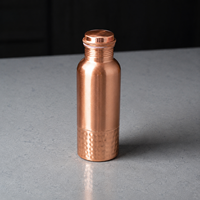 Bouteille d'eau ayurvédique en cuivre pur gravé, design martelé, écologique, isolation thermique, rétro, pour la maison, le bureau, la salle de sport, adultes