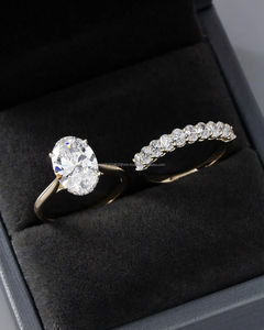 IGI/GIA Lab Grown Cut Diamond Vintage 14K Anillo de boda/compromiso amarillo Unisex Oro blanco fino para fiesta de aniversario-Worthy - Product Image 1