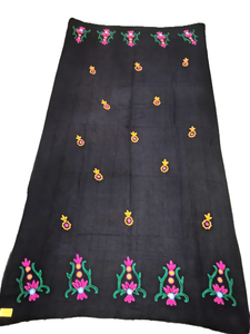 Chal de Pashmina Negro para Mujer al por Mayor con Bordado Floral, Bufanda Larga de Invierno, Duradera y Cálida para Uso Diario, Proveedor OEM - Product Image 3