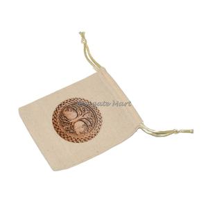 Nouvelle Collection pochette en velours de coton personnalisé avec cordon Hamsa sac imprimé à la main pour l'emballage et les cadeaux en pierre - Product Image 5