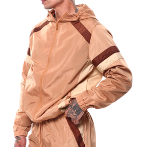 Ensemble de survêtement coupe-vent à capuche pour homme, motif léopard, décontracté, pour le jogging, été, taille élastique, matière personnalisable sur le devant - Product Image 5