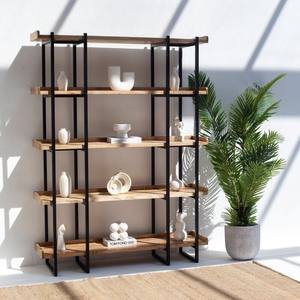 Librería Vandana Merino Ultra Industrial de Madera de Mango, Diseño Moderno de Almacenamiento en Metal y Madera - Product Image 1