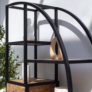 Étagères de présentation semi-arche industrielles Vandana Vesta Astra – Unité de rangement moderne en métal et bois - Product Image 2