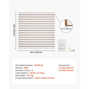 Pannelli a Doghe Modulari in MDF Bianco 4x4 ft per Garage, Facili da Installare - Product Image 5
